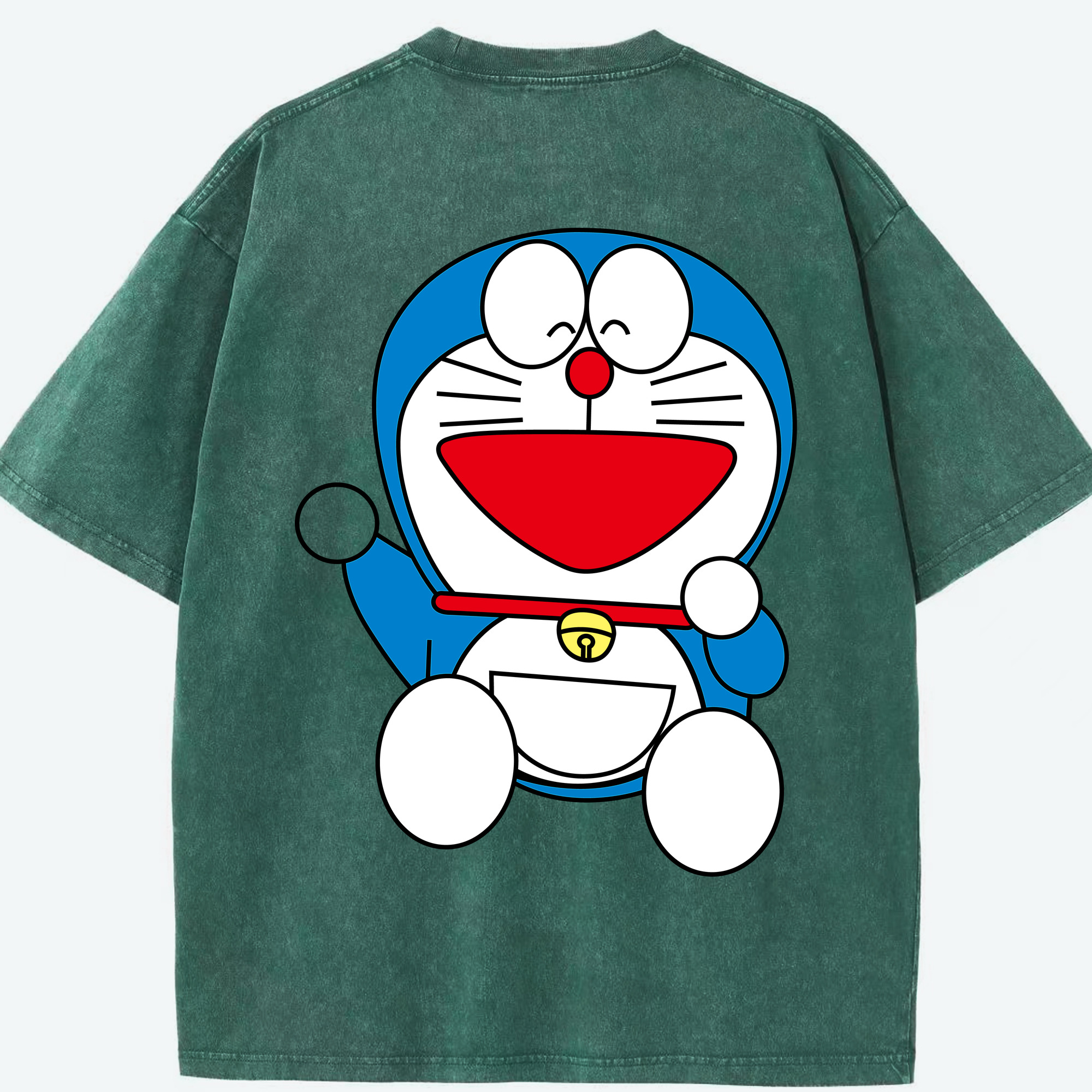 （画像用） ドラえもん Doraemon 綿100% ヴィンテージ風 半袖Tシャツ（背面プリント）